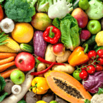 vegetais diversos em uma mesa