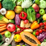 vegetais diversos em uma mesa