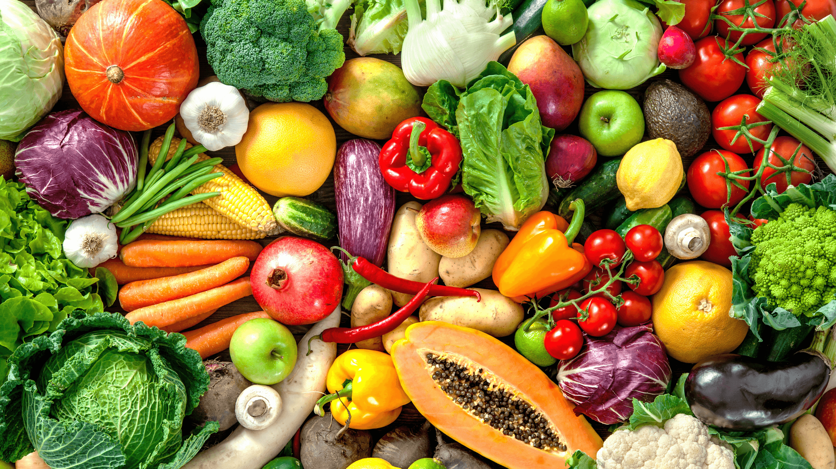 vegetais diversos em uma mesa